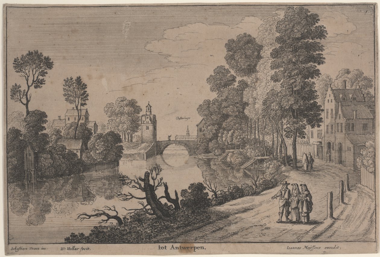 Antwerpia (akwaforta) autorstwa Wenceslaus Hollar