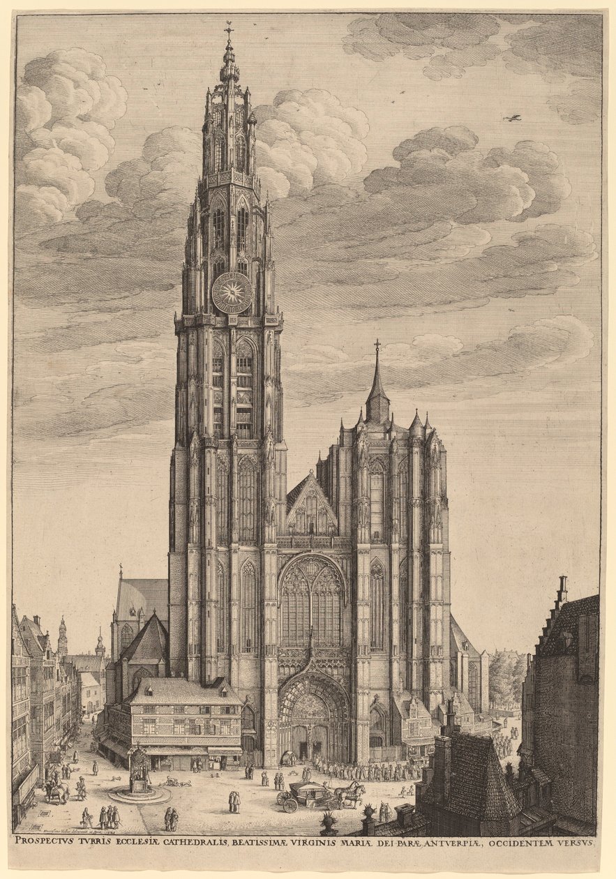 Katedra w Antwerpii autorstwa Wenceslaus Hollar