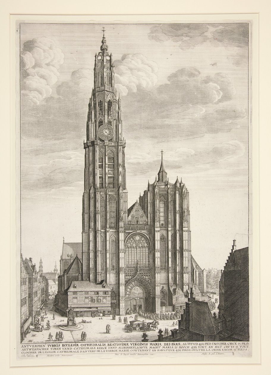 Katedra w Antwerpii autorstwa Wenceslaus Hollar