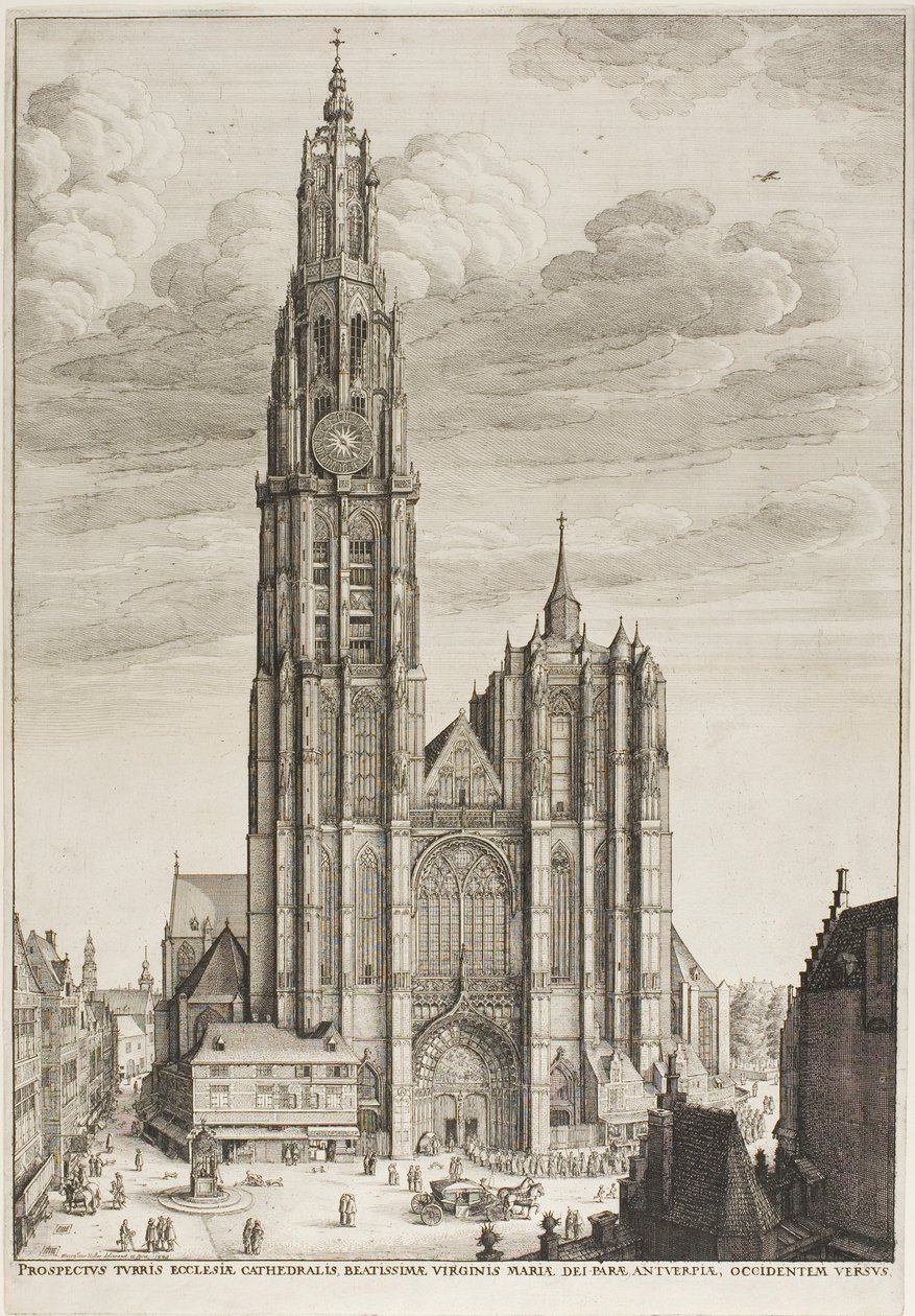 Katedra w Antwerpii autorstwa Wenceslaus Hollar