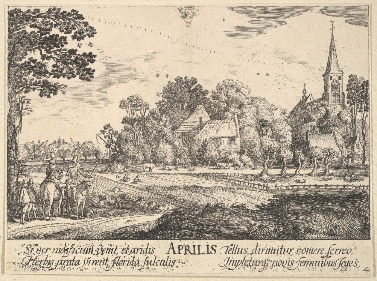 kwiecień 1628-29. autorstwa Wenceslaus Hollar