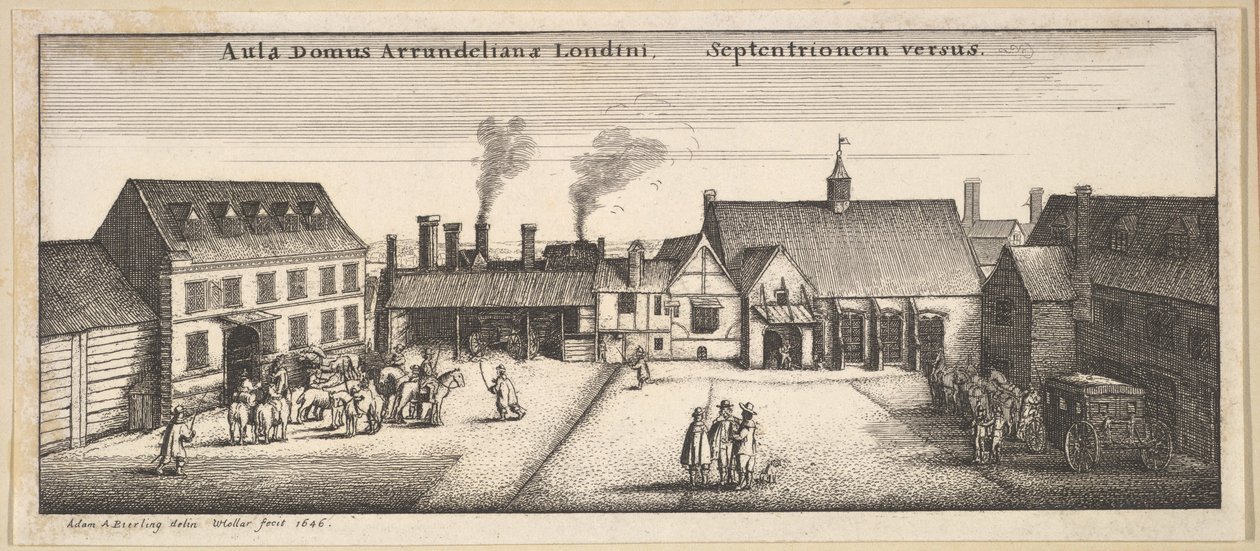 Dom Arundla od północy, kopia, XVII w. . autorstwa Wenceslaus Hollar