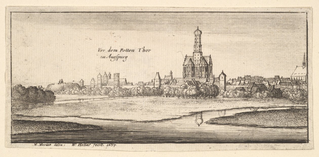 Augsburg, 1665. autorstwa Wenceslaus Hollar