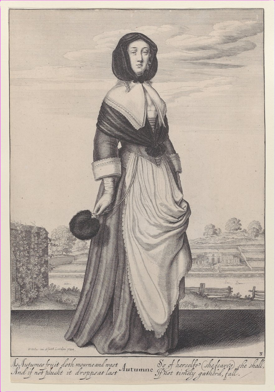 Jesień, z Pory roku, 1643-44., 1643-44. autorstwa Wenceslaus Hollar