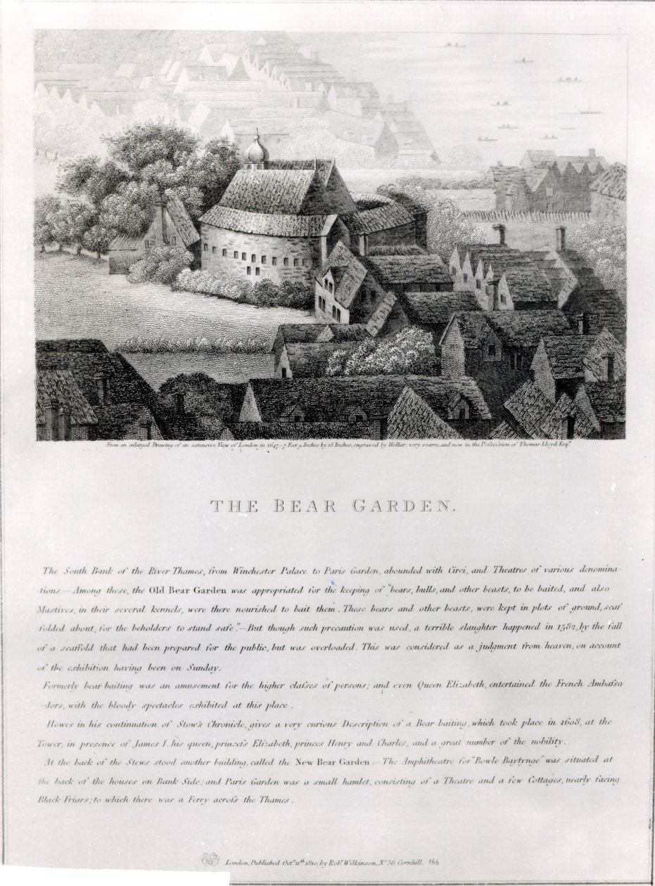 Ogród Niedźwiedzia, 1647 autorstwa Wenceslaus Hollar
