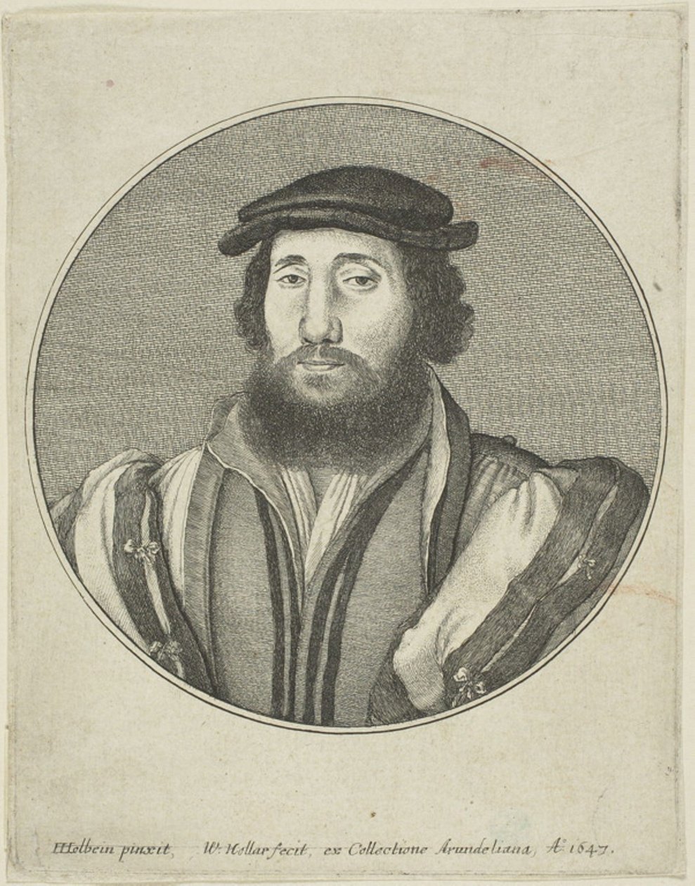 Brodaty mężczyzna autorstwa Wenceslaus Hollar