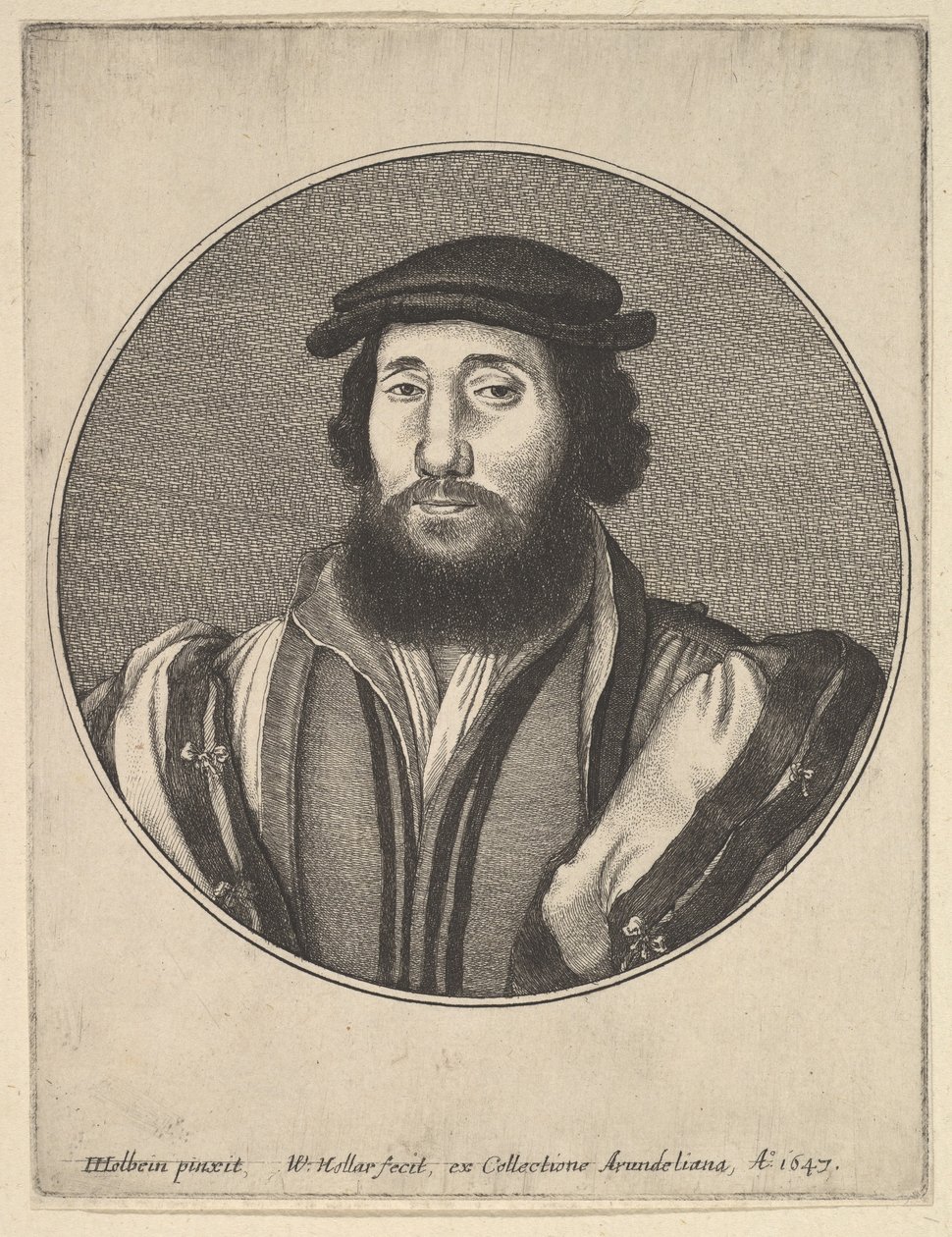 Brodaty mężczyzna, 1647. autorstwa Wenceslaus Hollar