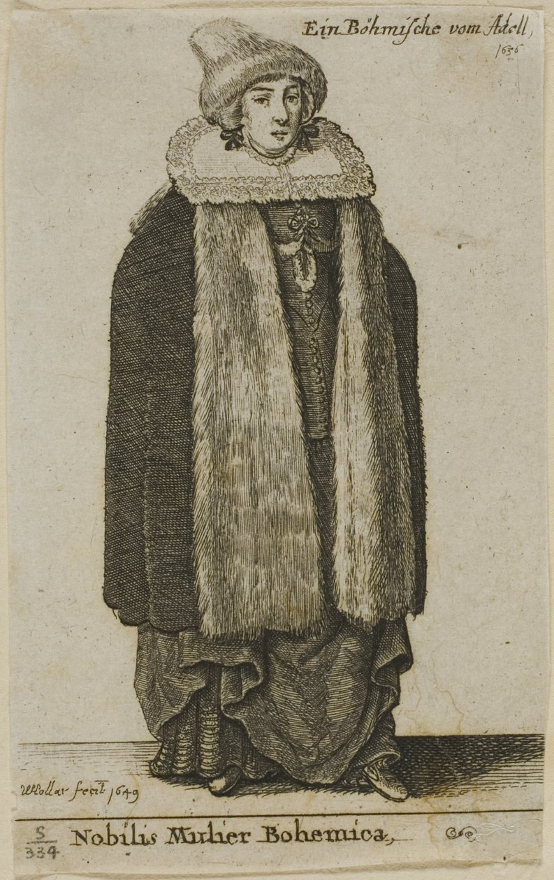 Czeska Szlachcianka autorstwa Wenceslaus Hollar