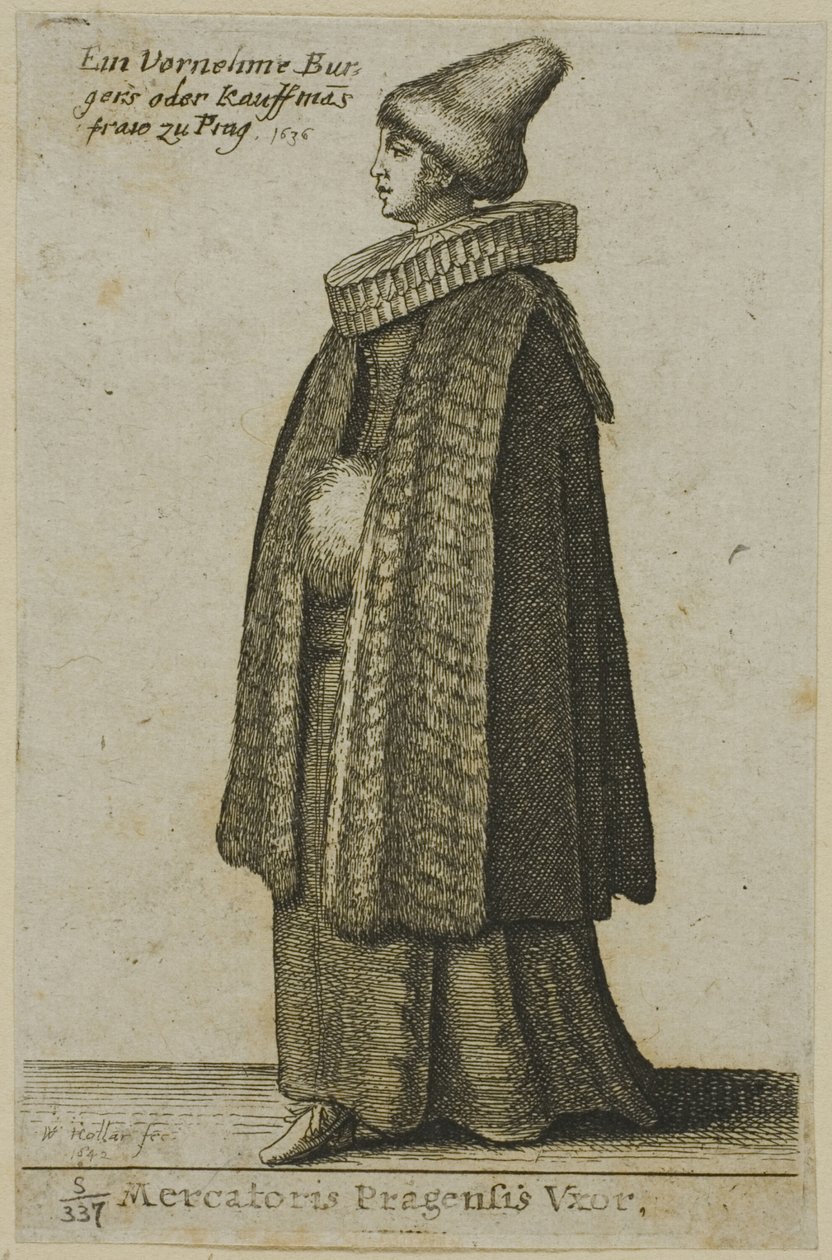 Czeska kobieta dobrej jakości autorstwa Wenceslaus Hollar