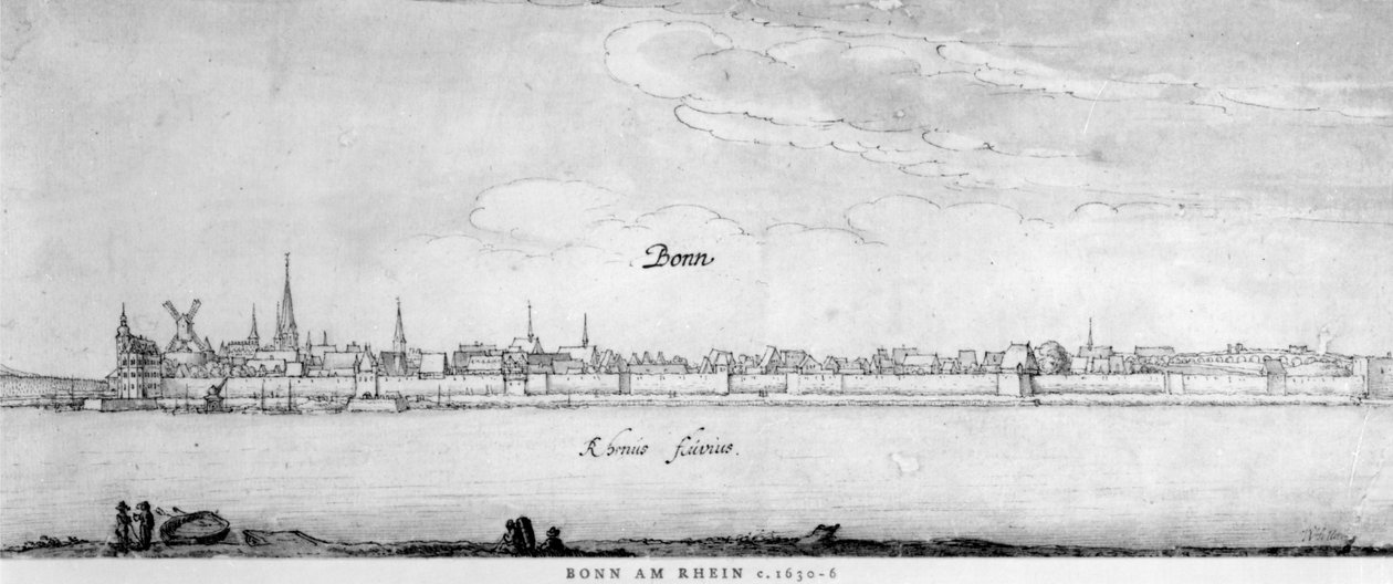 Bonn, ok. 1630-36 autorstwa Wenceslaus Hollar