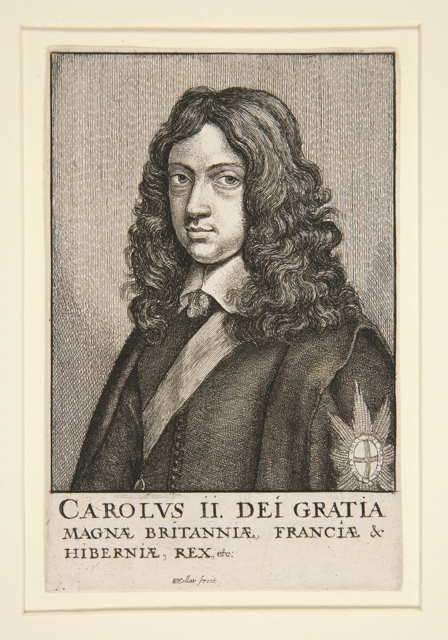 Karol II autorstwa Wenceslaus Hollar