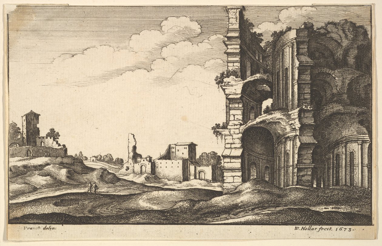 Ruiny klasyczne, 1673. autorstwa Wenceslaus Hollar