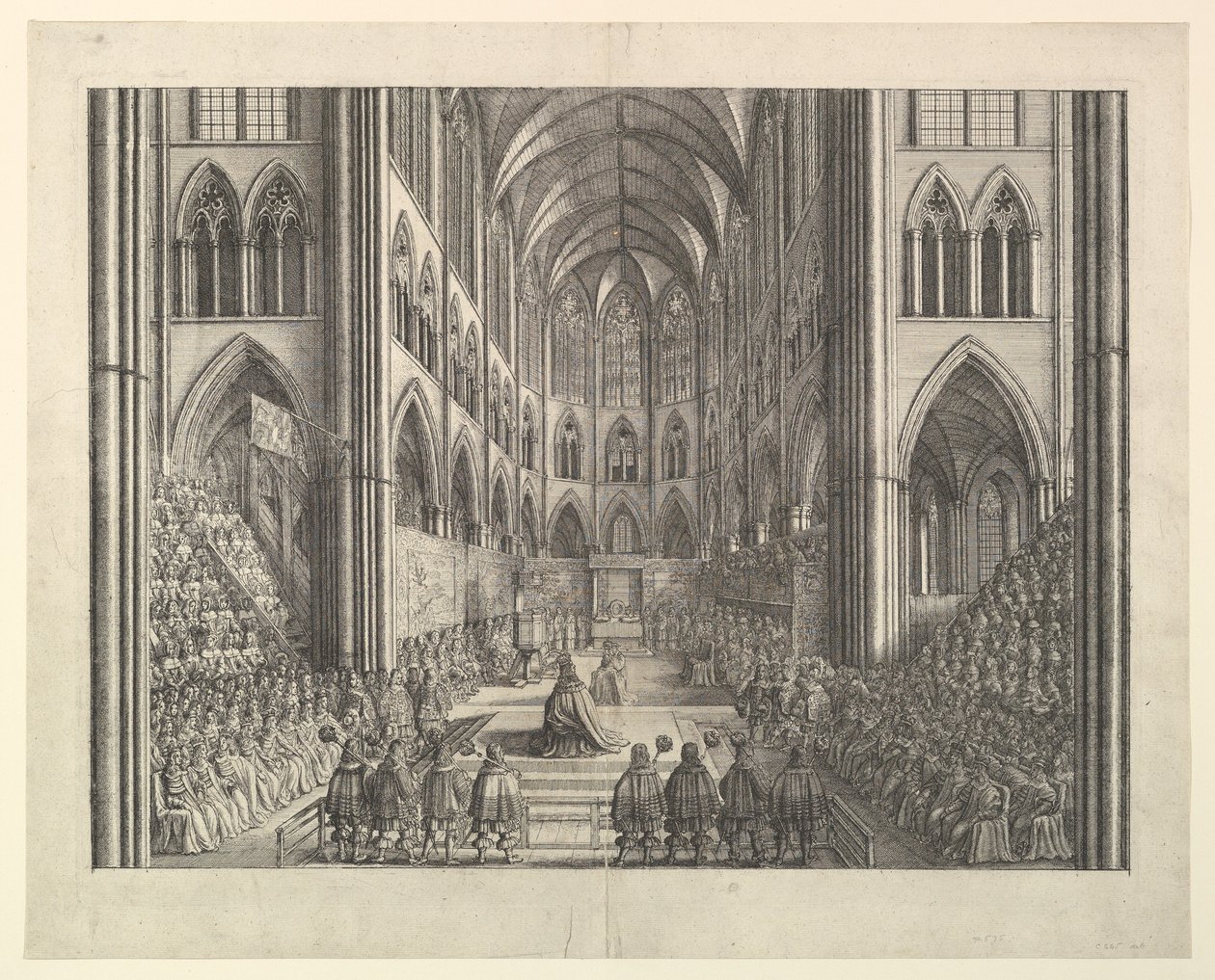 Procesja koronacyjna Karola II, 1662. autorstwa Wenceslaus Hollar