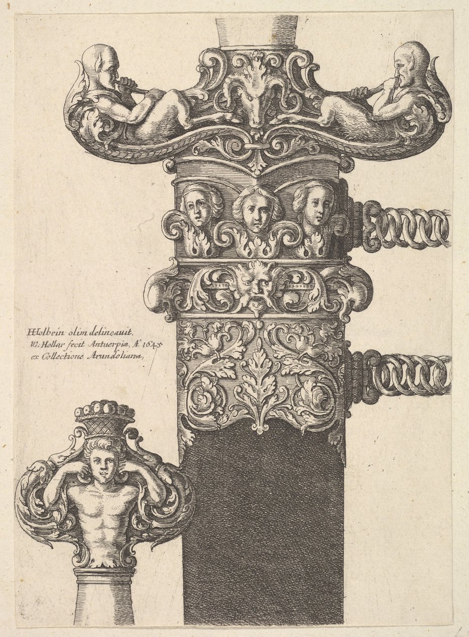 Sztylet i pochwa, 1645. autorstwa Wenceslaus Hollar