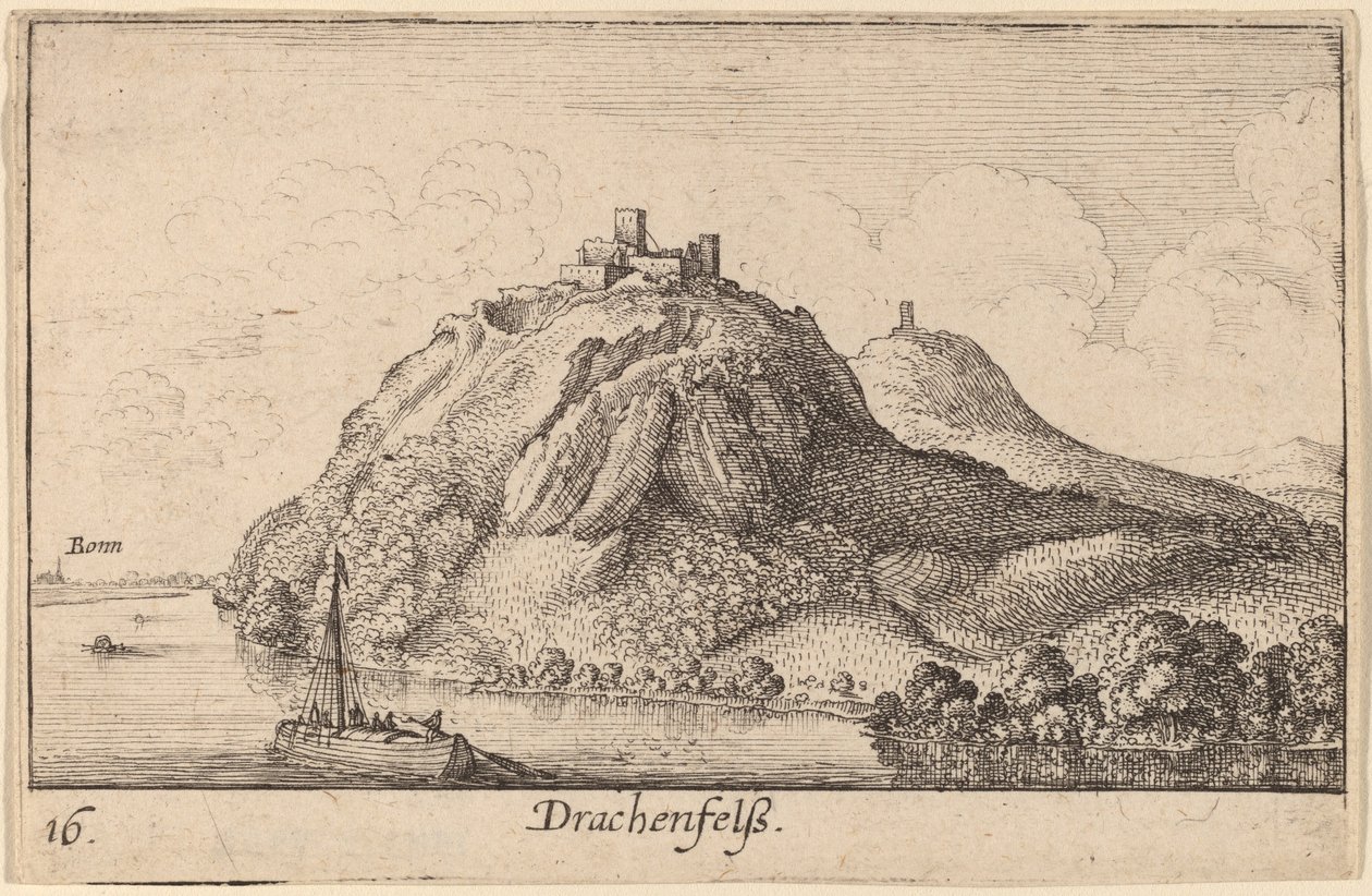 Drachenfels autorstwa Wenceslaus Hollar
