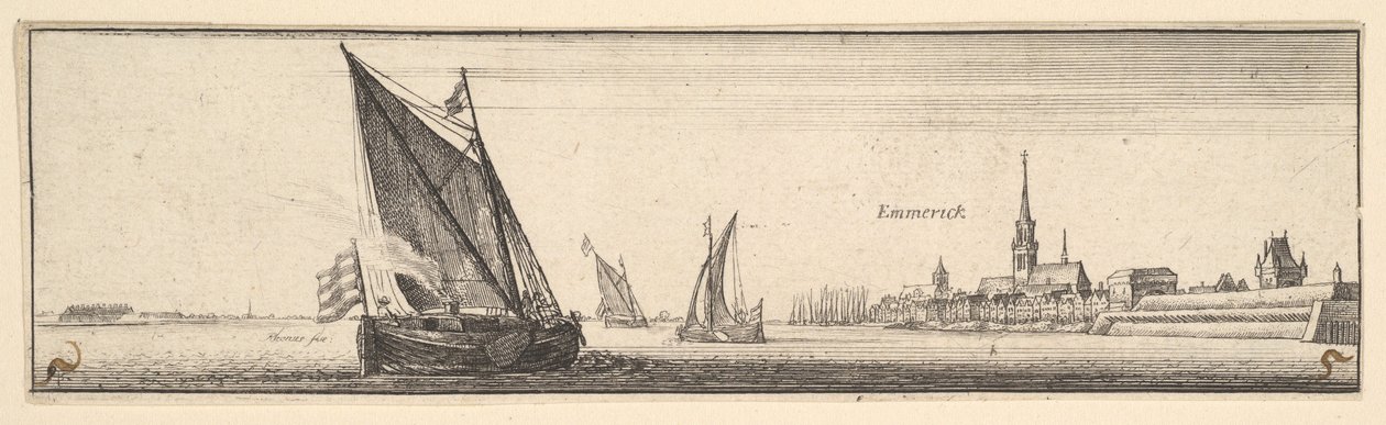 Emmerich, 1642-44. autorstwa Wenceslaus Hollar