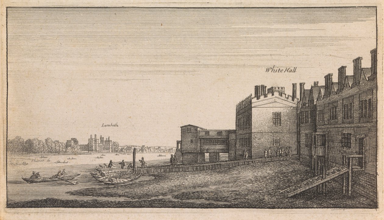 Angielskie poglądy: Whitehall Lambeth autorstwa Wenceslaus Hollar