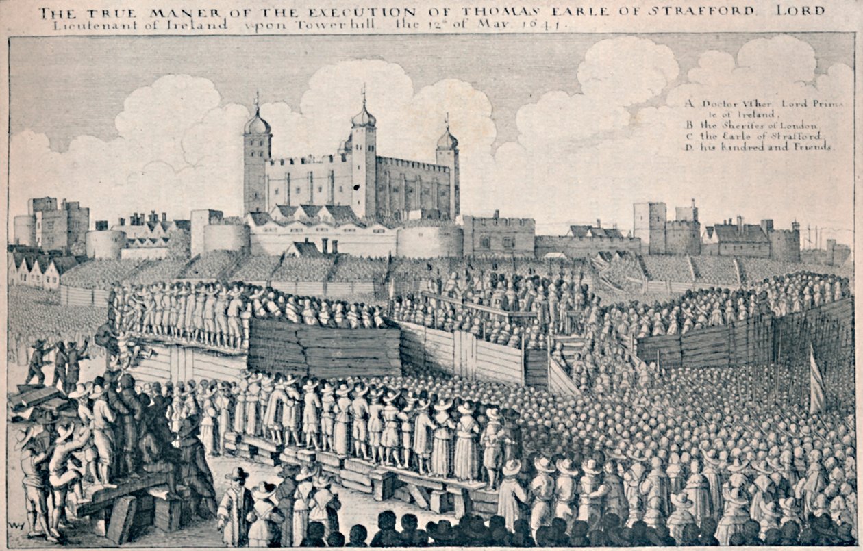 Egzekucja hrabiego Strafford, c1641, 1903 autorstwa Wenceslaus Hollar