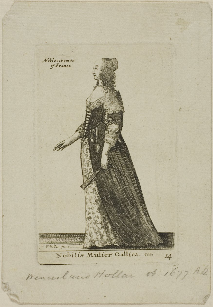 Francuska szlachcianka autorstwa Wenceslaus Hollar
