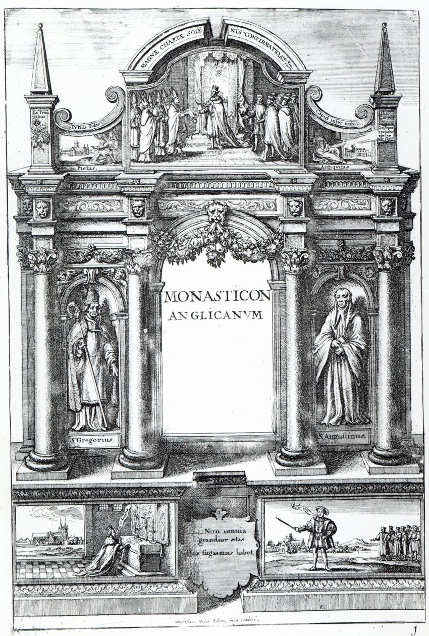 Frontyspis do „Monasticon Anglicanum” Williama Dugdale
