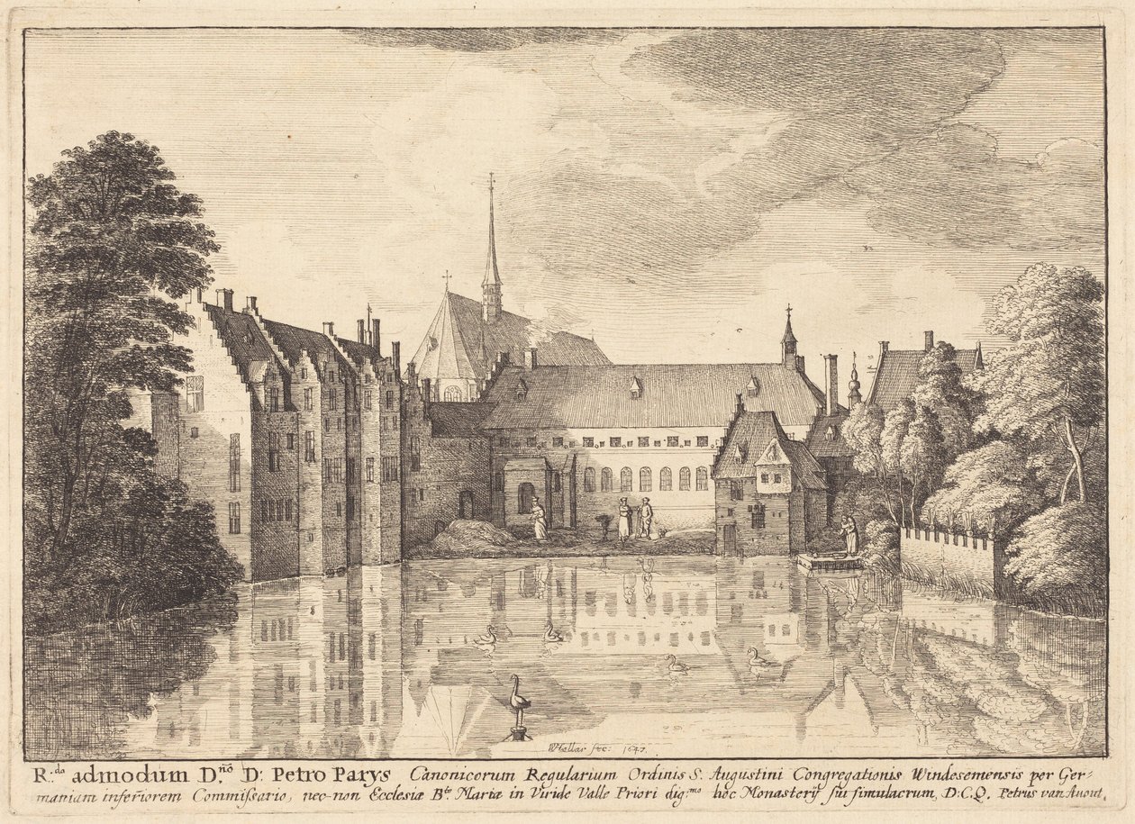 Opactwo Groenendael autorstwa Wenceslaus Hollar
