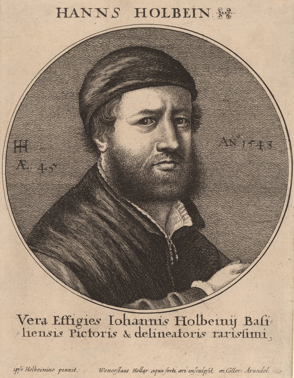 Hans Holbein Młodszy, 1647. autorstwa Wenceslaus Hollar