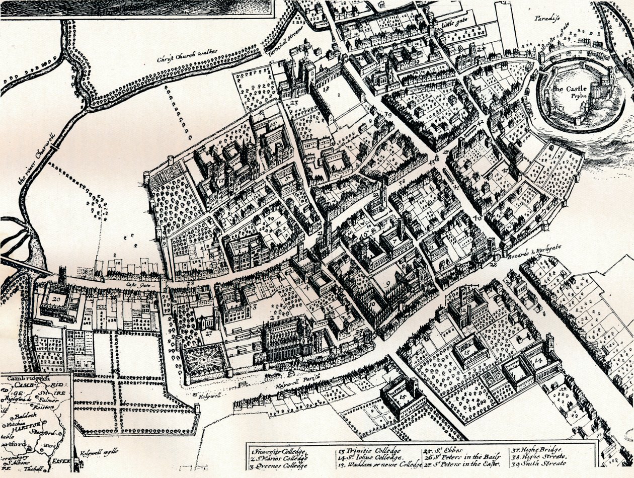 Plan Hollarów Oksfordu, c1643 autorstwa Wenceslaus Hollar