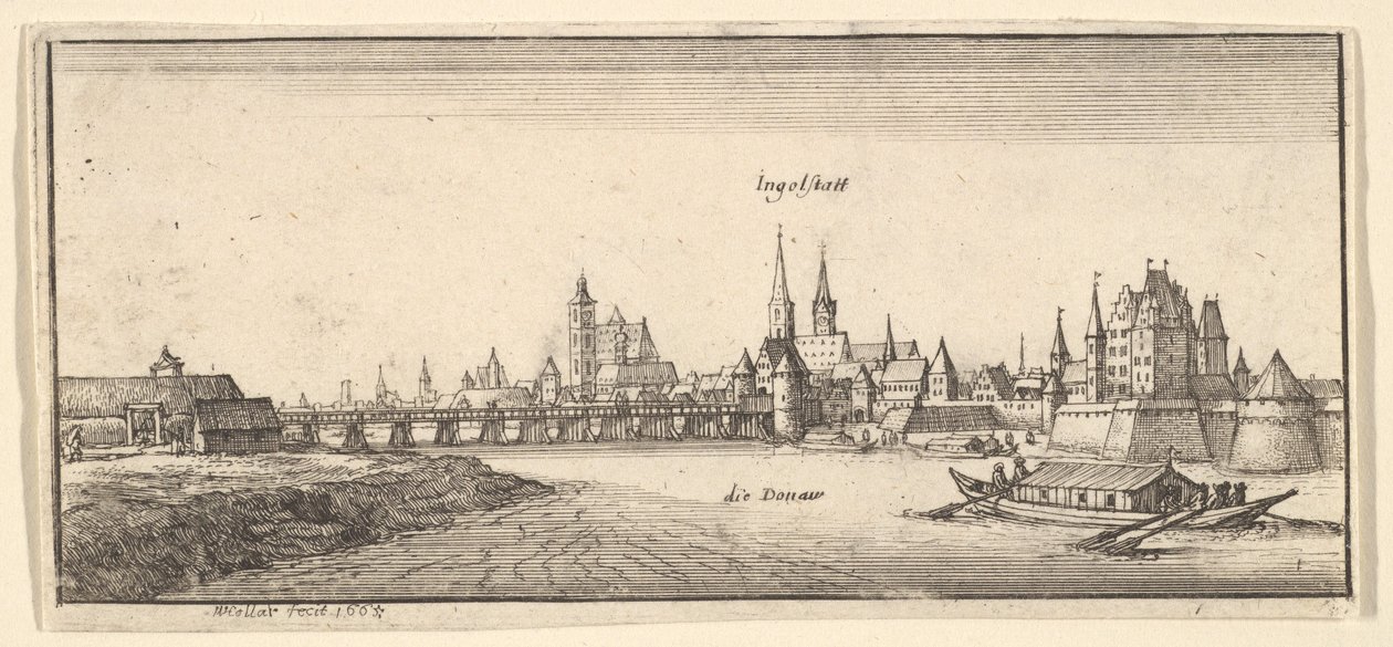 Ingolstadt, z cyklu „Widoki Niemiec” autorstwa Wenceslaus Hollar