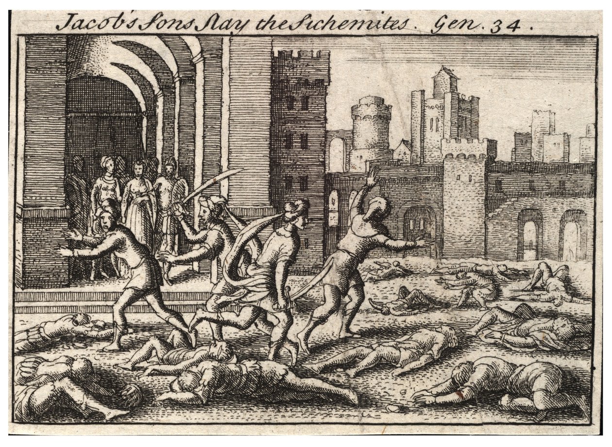 Synowie Jakuba zabijają Szechemitów. Stan 2 autorstwa Wenceslaus Hollar