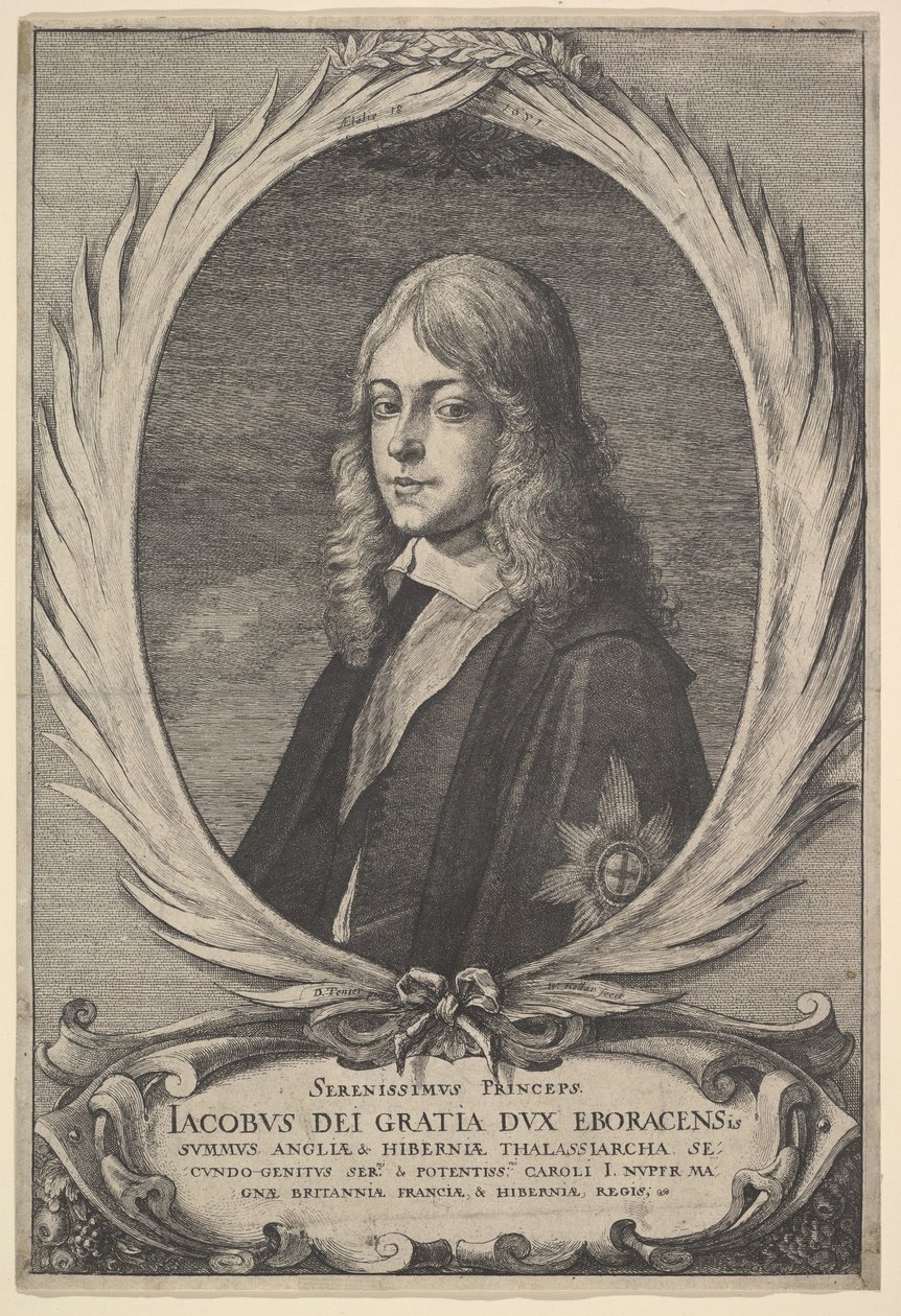Jakub, książę Yorku, 1651. autorstwa Wenceslaus Hollar