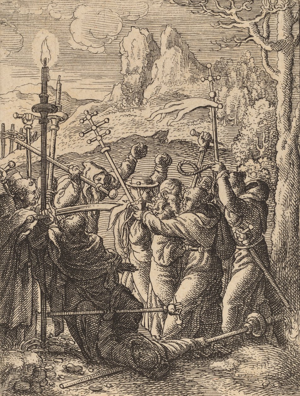 Jezus zabrany. autorstwa Wenceslaus Hollar