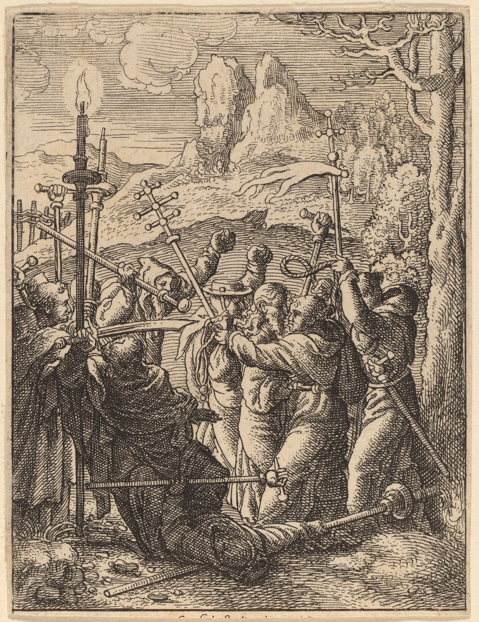 Jezus zabrany autorstwa Wenceslaus Hollar