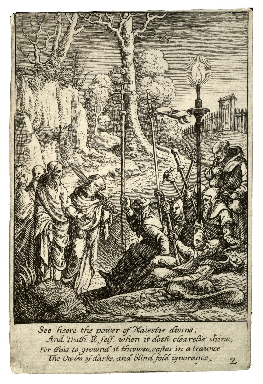 Jezus konfrontujący się ze swoimi krytykami autorstwa Wenceslaus Hollar