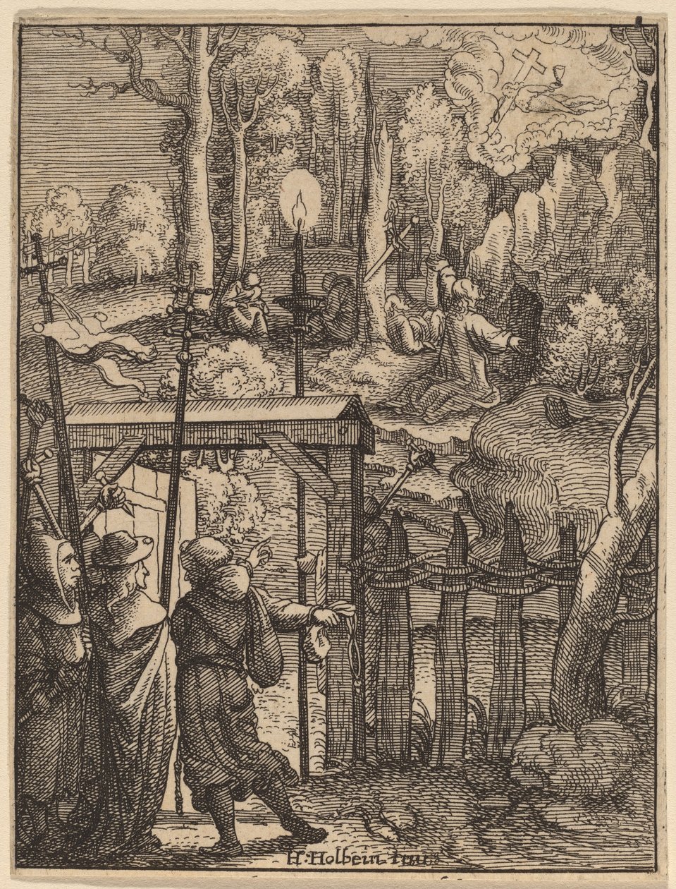 Jezus na Górze Oliwnej autorstwa Wenceslaus Hollar