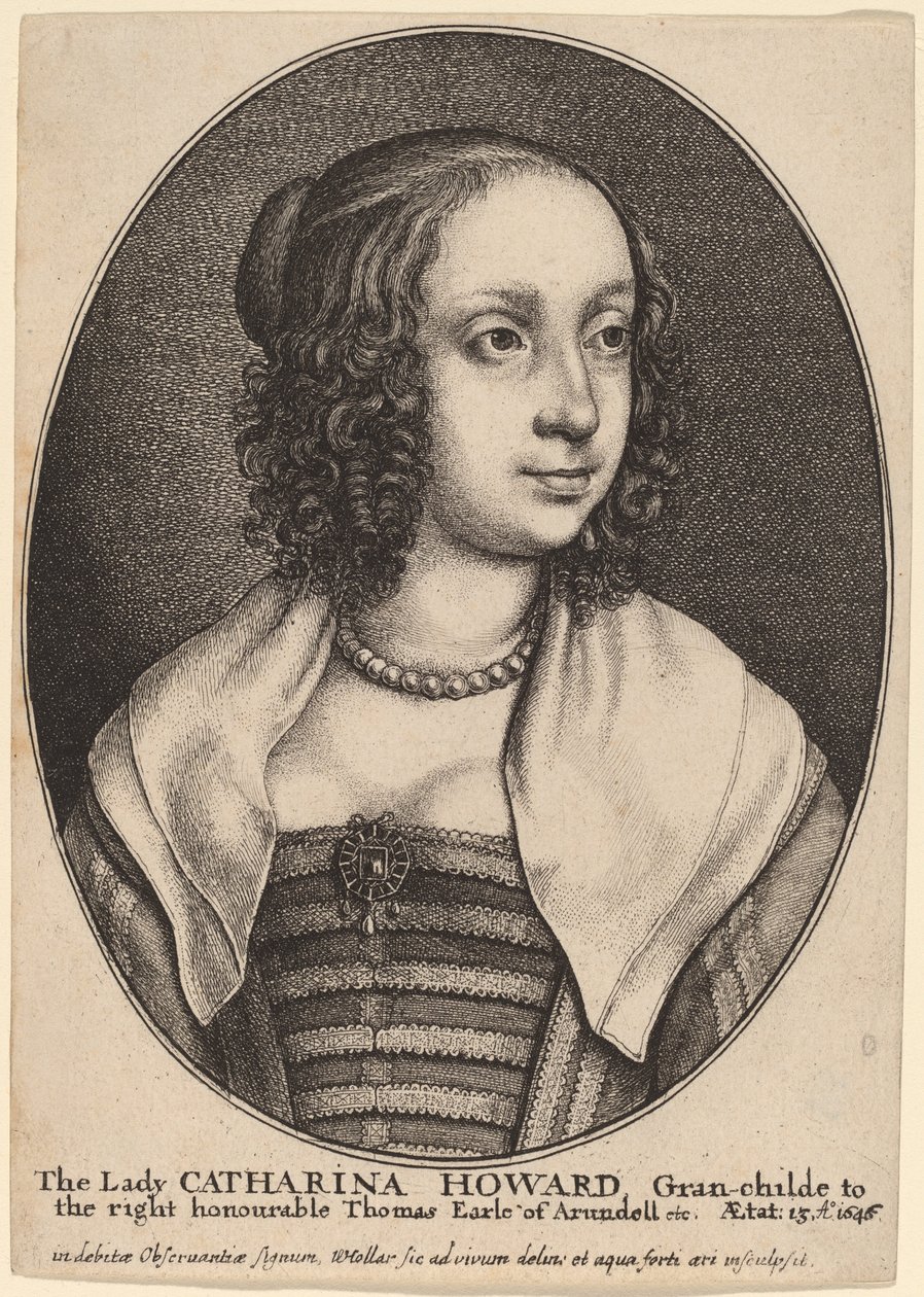 Pani Katarzyna Howard autorstwa Wenceslaus Hollar