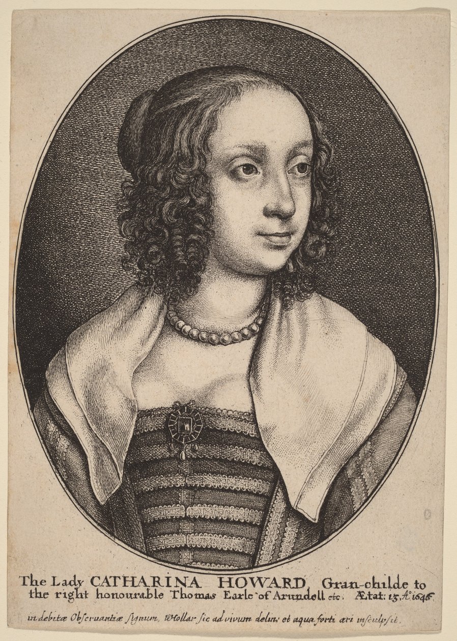 Lady Catherine Howard autorstwa Wenceslaus Hollar