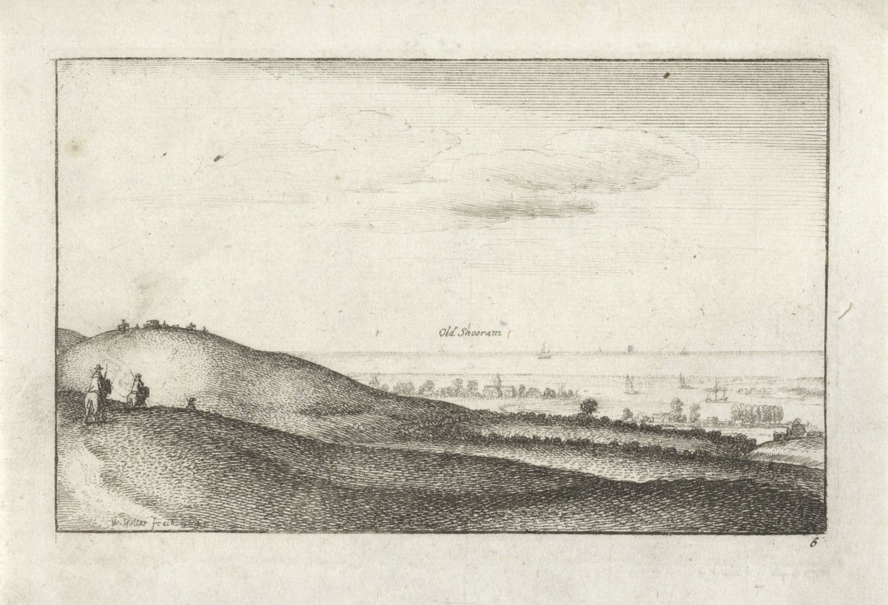 Krajobraz z widokiem na Shoreham autorstwa Wenceslaus Hollar