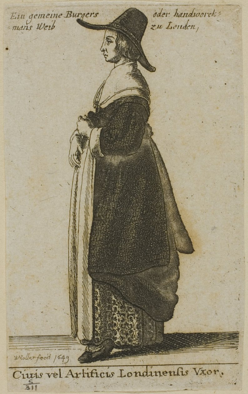 Londyn żona autorstwa Wenceslaus Hollar