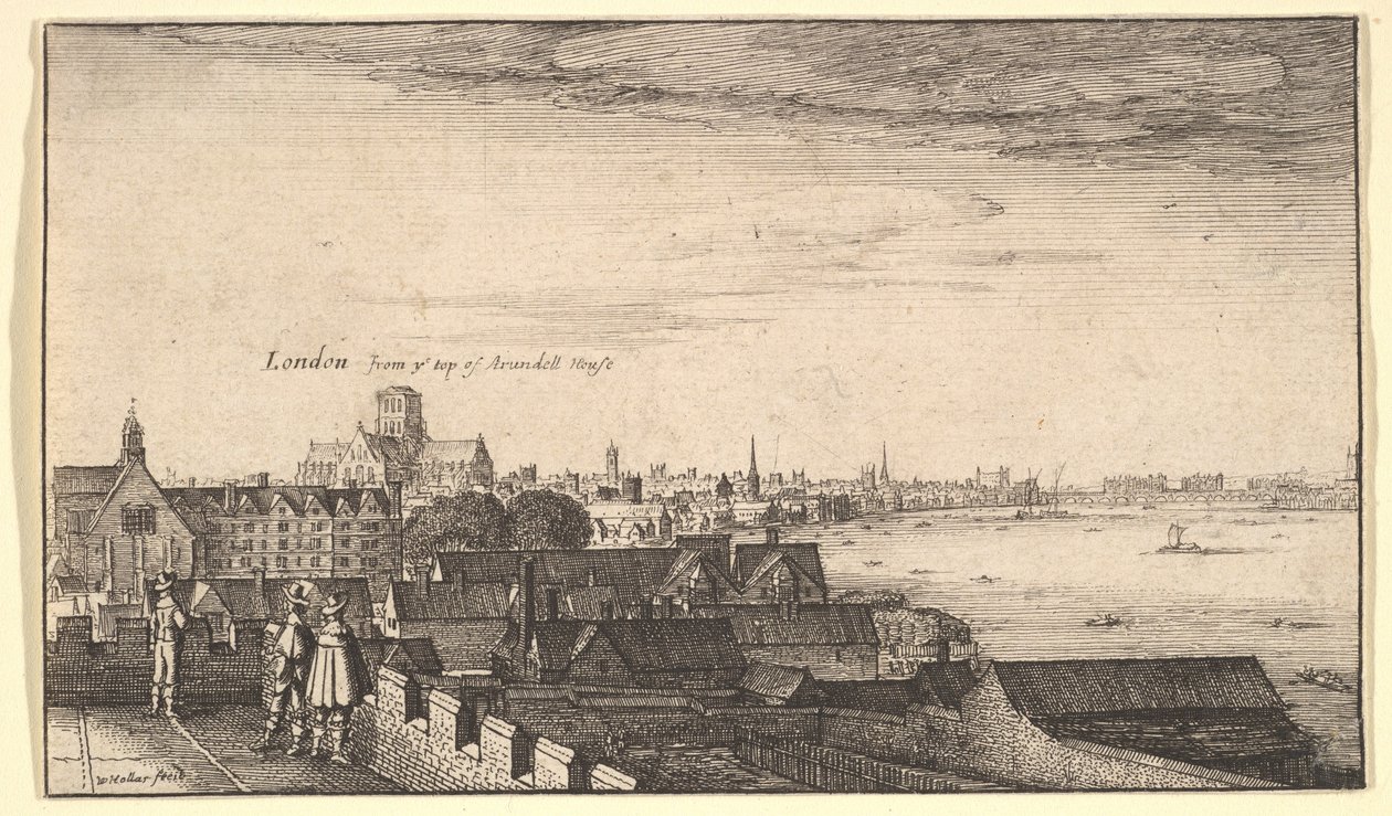 Londyn z Arundel House, 1643. autorstwa Wenceslaus Hollar