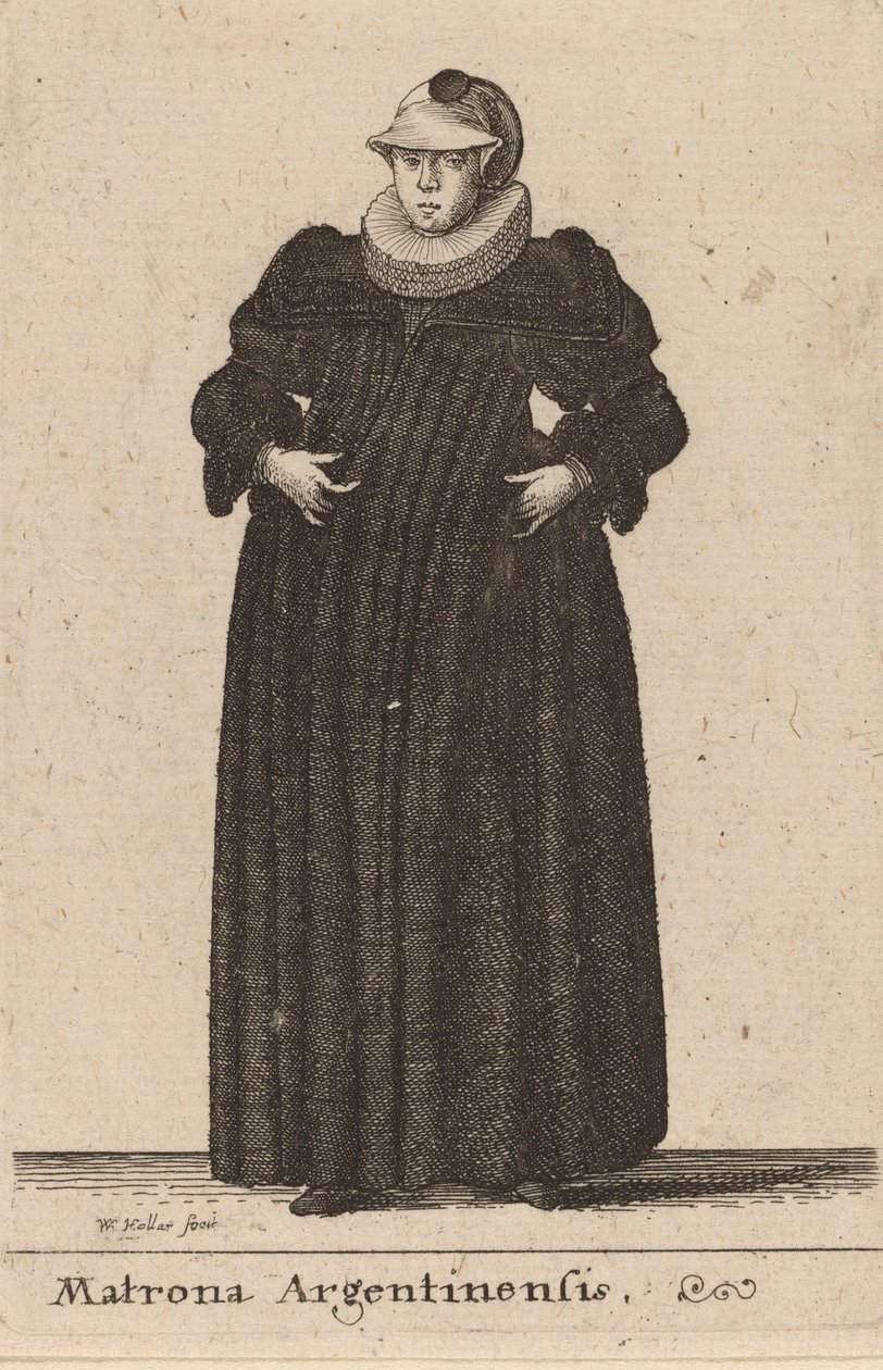 Matrona Argentyna, 1642. autorstwa Wenceslaus Hollar