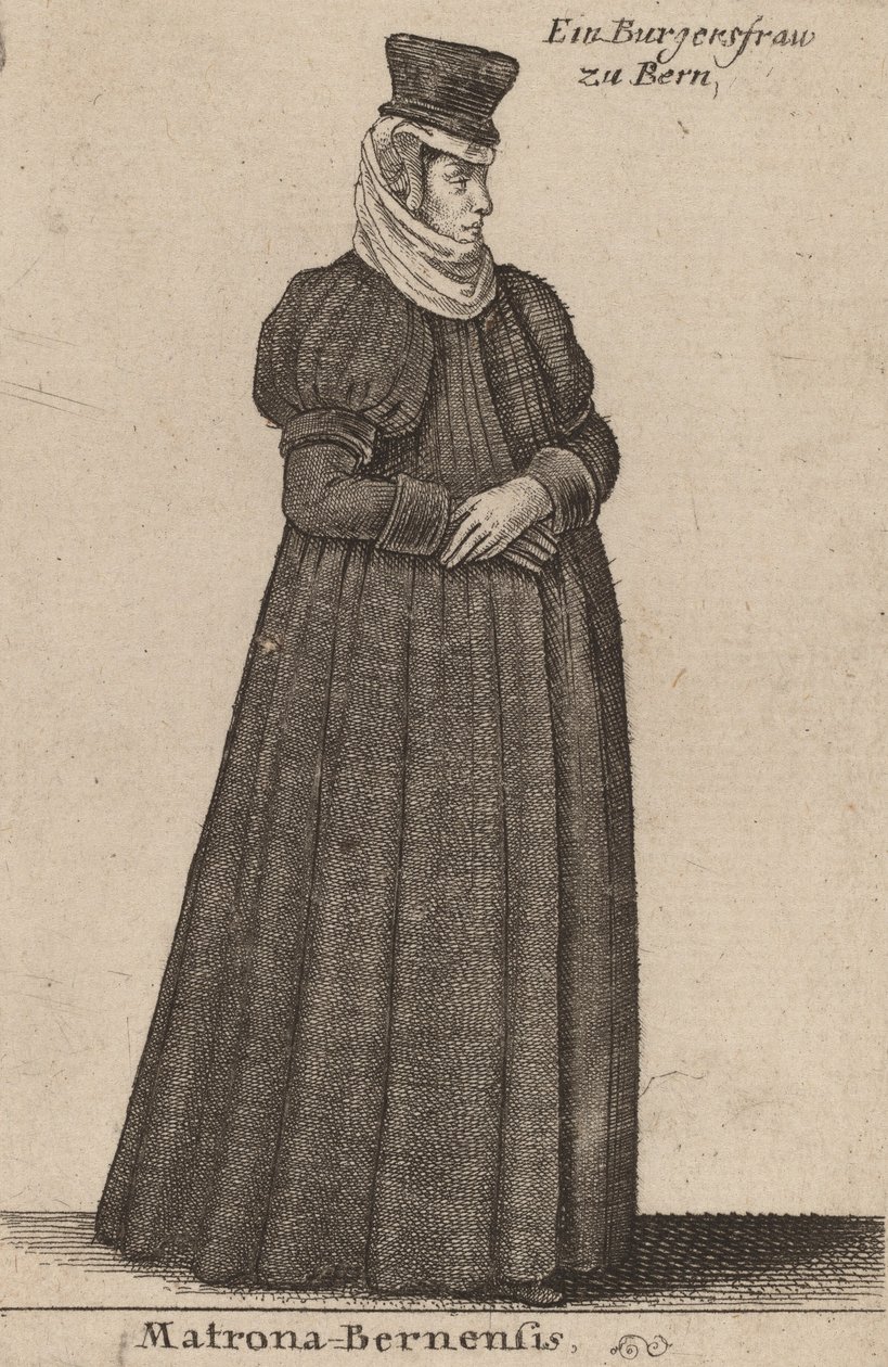 Matrona Berneńska. autorstwa Wenceslaus Hollar