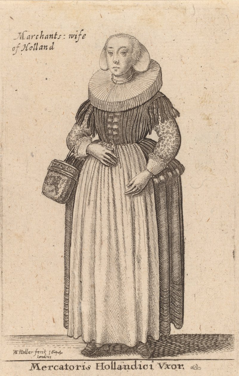 Żona kupca holenderskiego, 1644. autorstwa Wenceslaus Hollar
