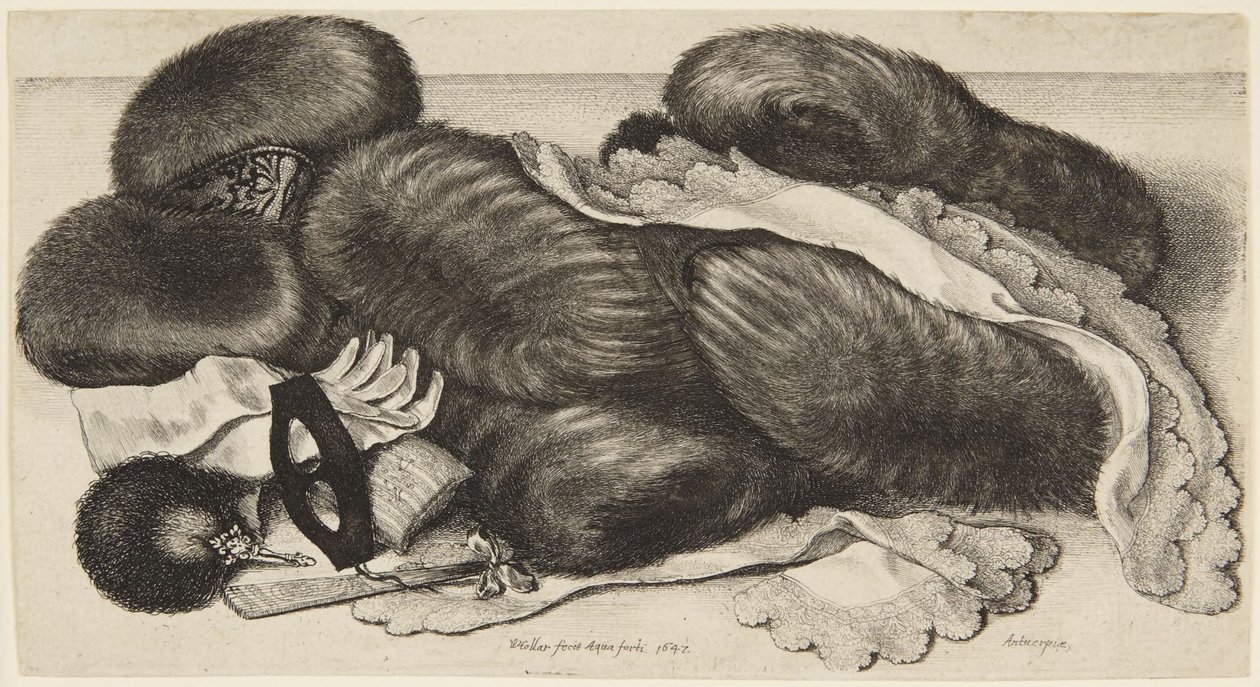 Mufki i stroje autorstwa Wenceslaus Hollar