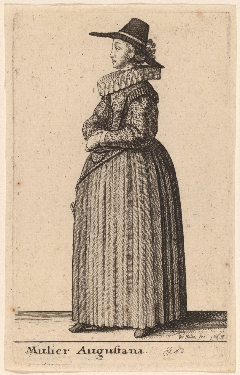 Kobieta augustańska autorstwa Wenceslaus Hollar