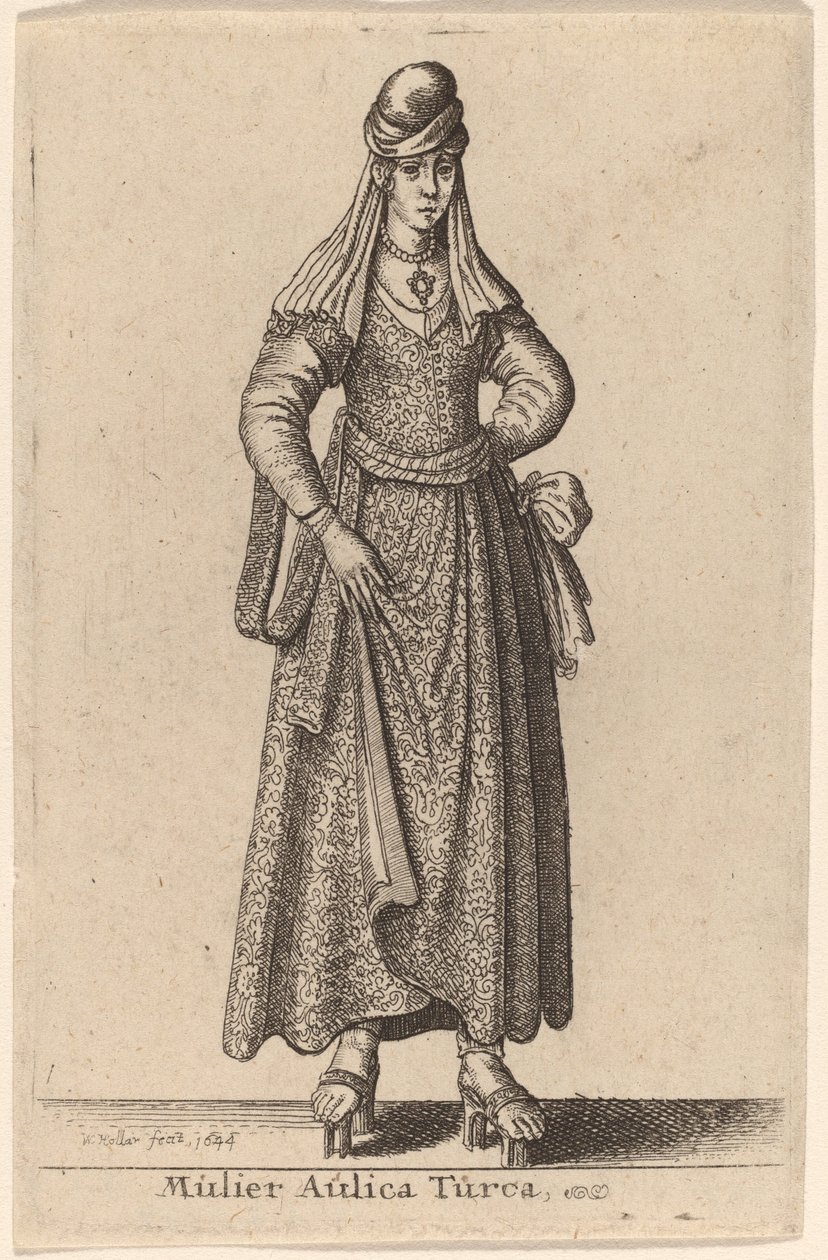 Turecka dworzanka autorstwa Wenceslaus Hollar