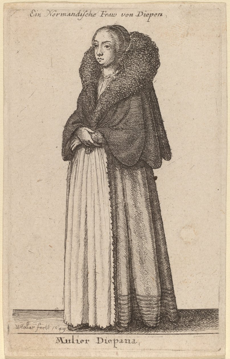 Żona Diepany autorstwa Wenceslaus Hollar