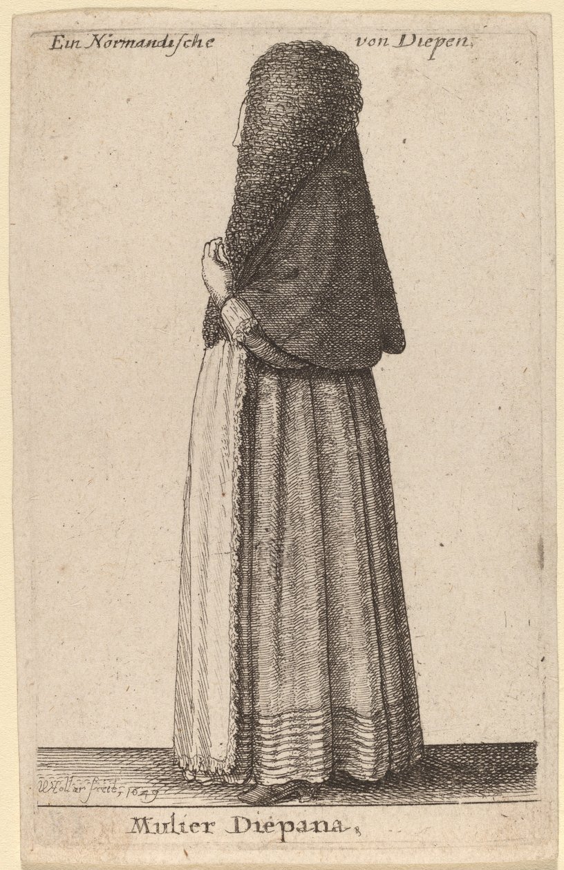 Żona Diepany autorstwa Wenceslaus Hollar