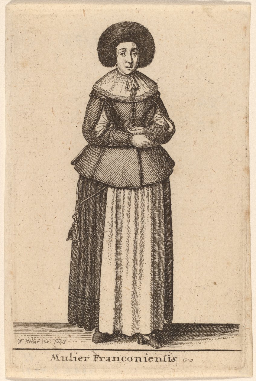 Frankońska kobieta autorstwa Wenceslaus Hollar