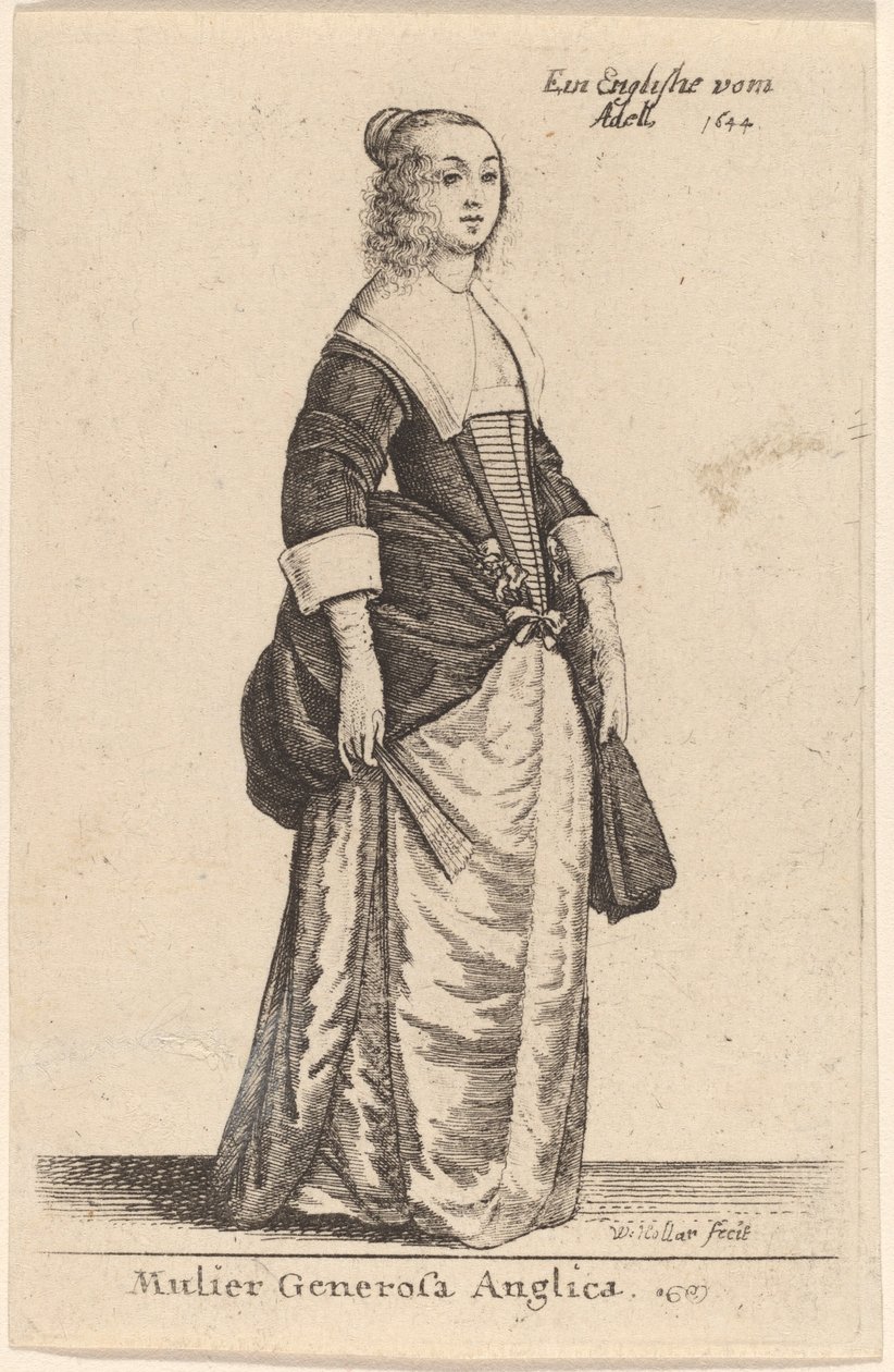Hojna Angielka autorstwa Wenceslaus Hollar