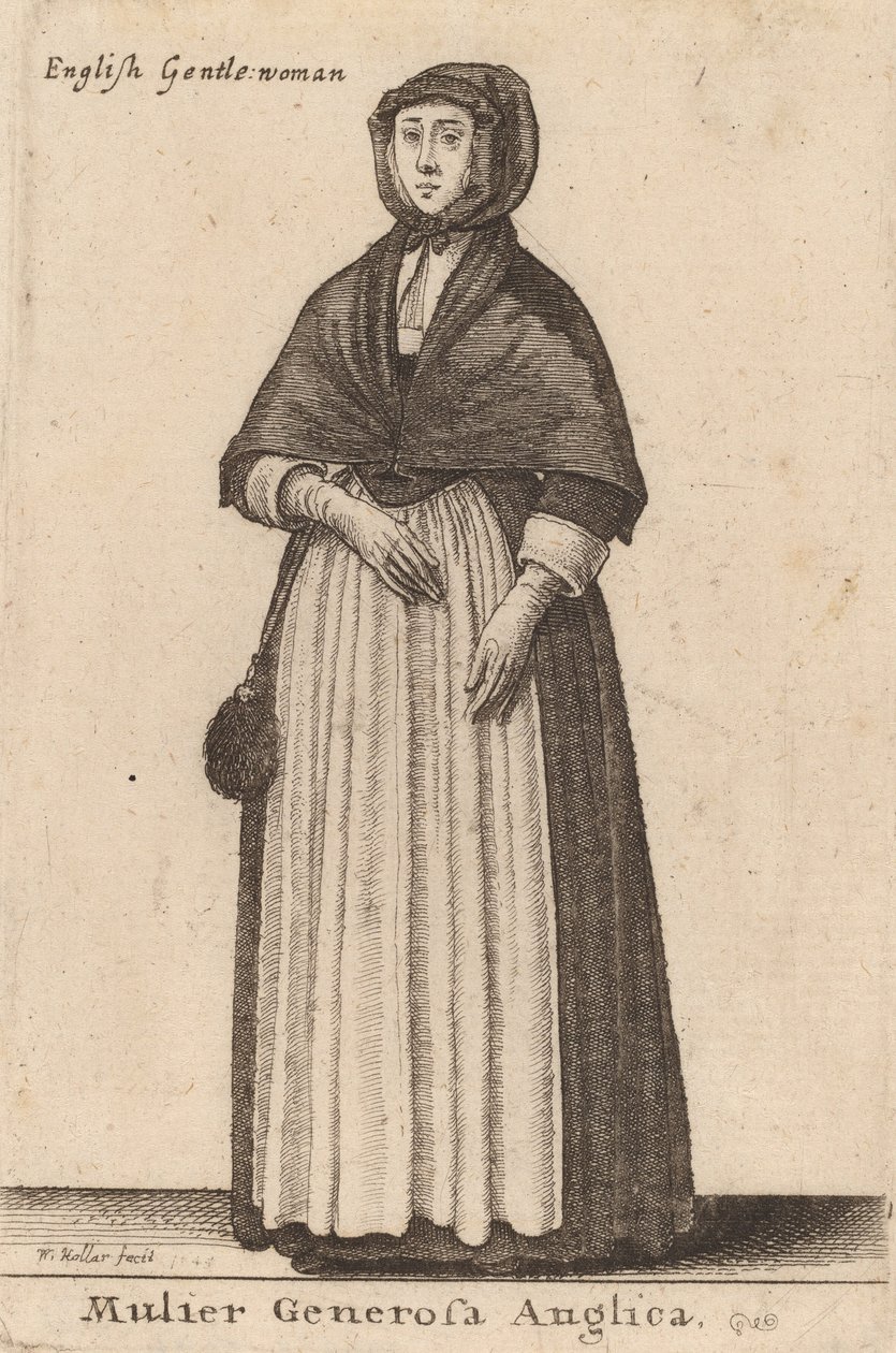 Hojna Angielka, 1643. autorstwa Wenceslaus Hollar
